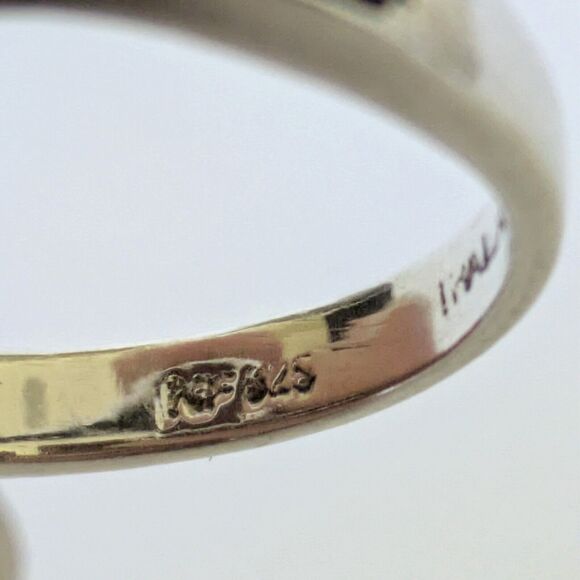 CHAPAL ZENRAY 925 Sterling Silver Coral Bypass Vintage Ring Size 6.75-7 - Picture 6 of 9